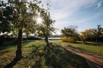 Ansicht Garten mit Weg zum See